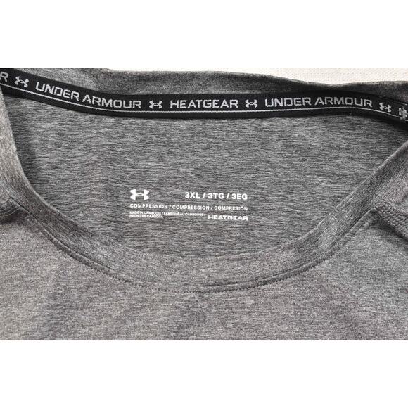 Men's Under Armour HeatGear Gray Sleeveless Compression Shirt Size 3XL - Picture 7 of 8